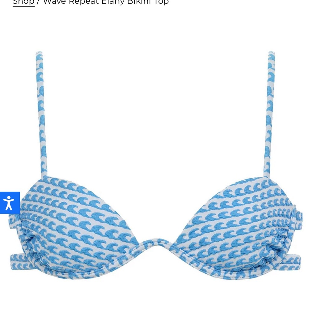 Wave repeat elany bikini top